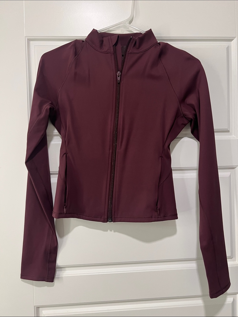 SKIMS x NIKE Zip-Front Utility Jacket in Burgundy